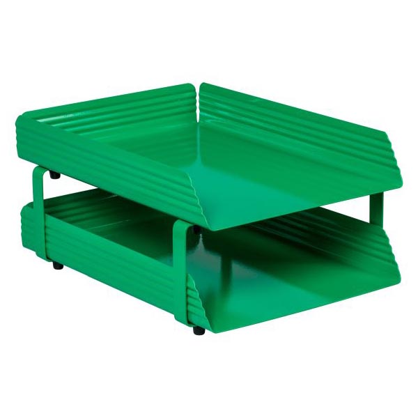 Fluted Steel Letter Tray 2 Tier - Image 6