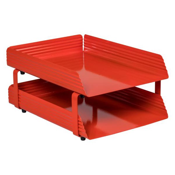 Fluted Steel Letter Tray 2 Tier - Image 5