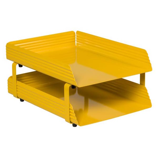 Fluted Steel Letter Tray 2 Tier - Image 4