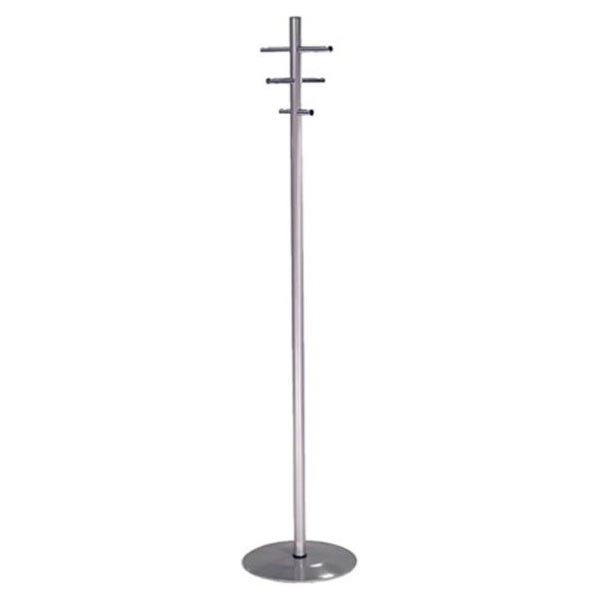 Chrome Coat and Hat Tree With 6 Chrome Hooks