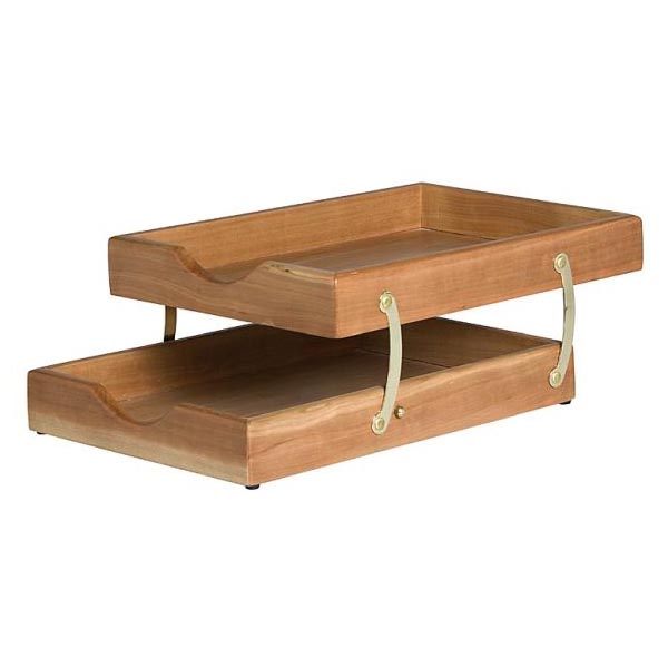 Executive Wooden Solid Wood Letter Trays - Image 2
