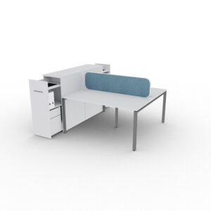 Evolution Dual-Desk with Tall-Boy Storage