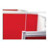 Desk Base Clear Glass & Vinyl Screen