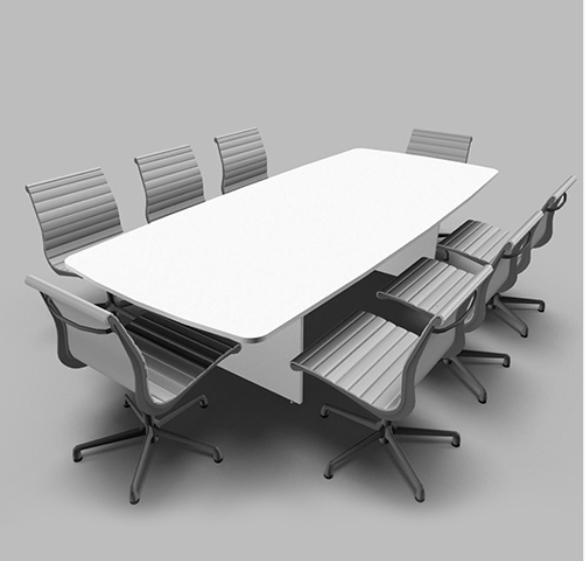 Barrel-Shaped Boardroom Table