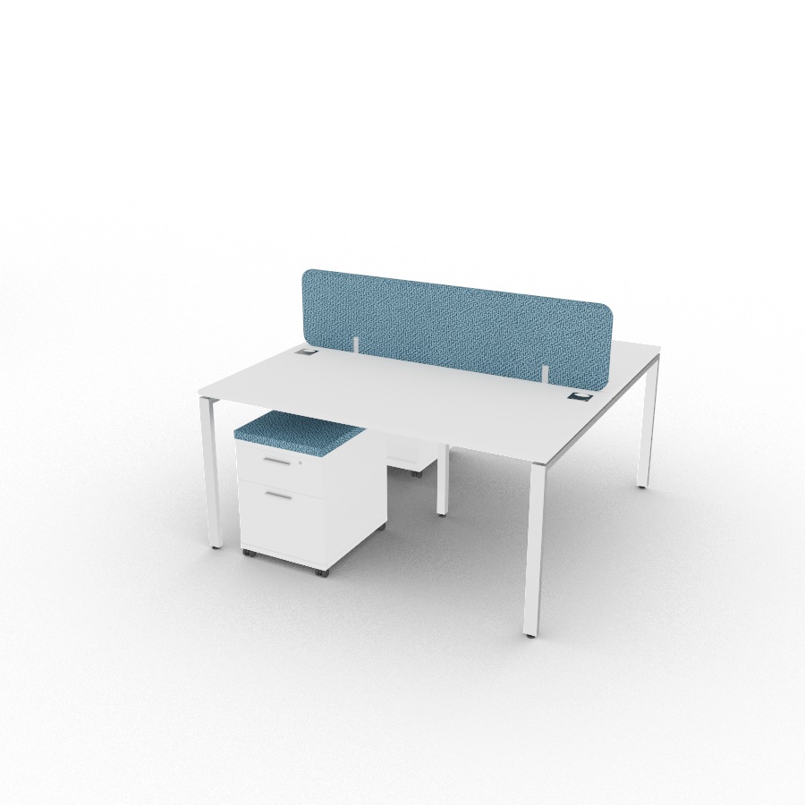 Evolution Dual Desk with Mobile Storage